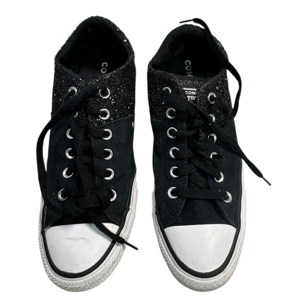 Converse Chuck‎ Taylor All Star Low Top Glitter Black Sneakers Women US 7